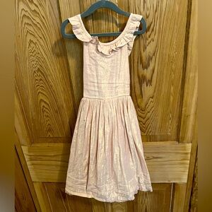 Mini Boden metallic ruffle dress